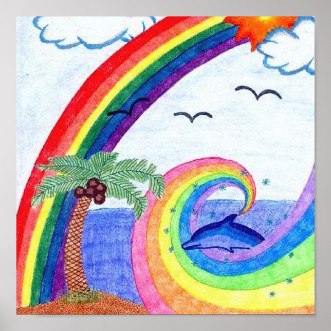 Poster Dolphin Rainbow (Frente)