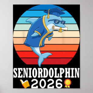 Poster Dolphin Sênior 2026 Turma de Formatura com Diploma