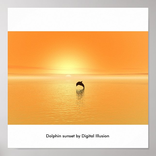 Poster Dolphin sunset (Frente)