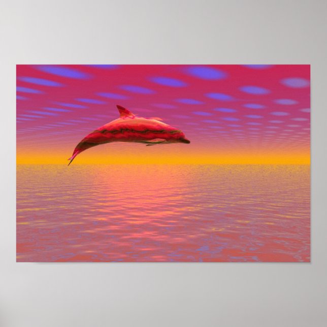 Poster Dolphin Sunset (Frente)