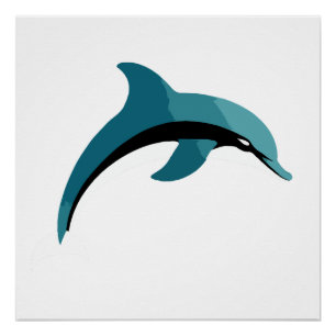 Pôster Dolphin Vetor Art Animal Modern Urban Graphic