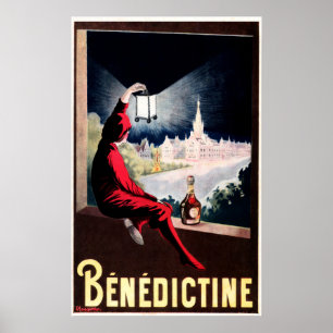 Poster DOM BENEDICTINE French Herbal Liqueur Cappiello