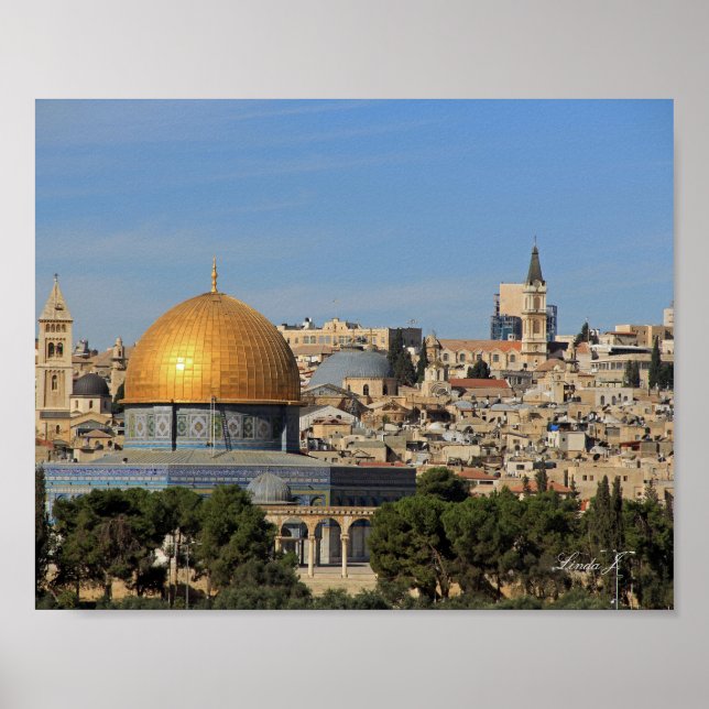 Pôster Dome of the Rock in Israel Canvas Print (Frente)