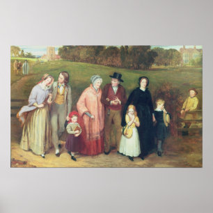 Poster Domingo de manhã - a caminhada da igreja, 1846