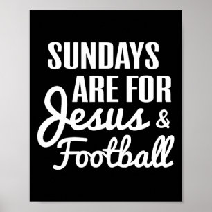 Poster Domingos São Para Jesus E Fãs De Futebol Cristão