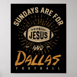 Poster Domingos São Para Jesus E Futebol De Dallas Texas