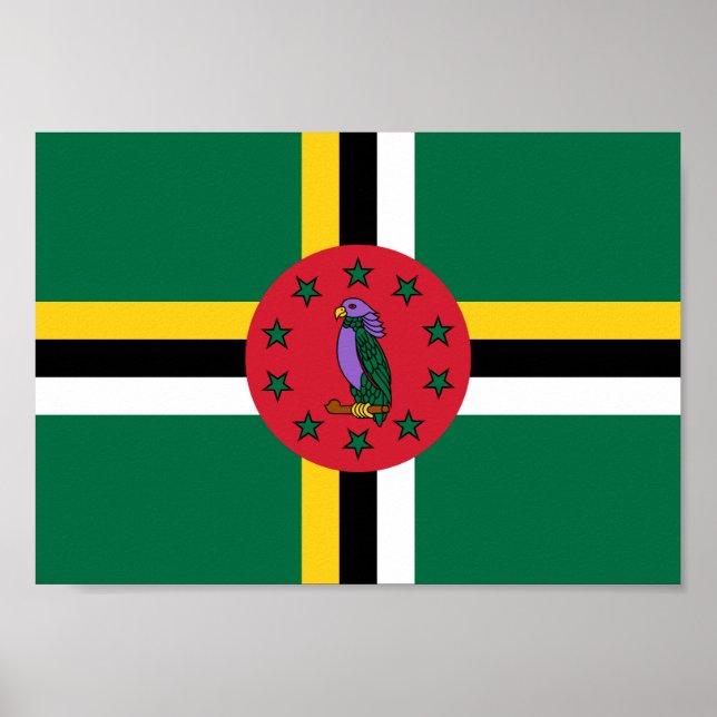 Poster Dominica Flag (Frente)