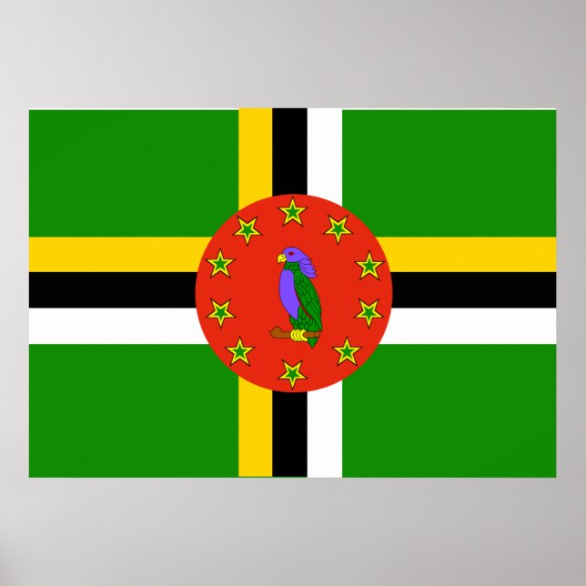 Poster Dominica Flag (Frente)