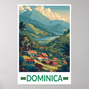 Poster Dominica Viagem Arte Vintage