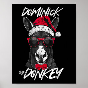 Poster Dominick The Donkey Christmas Engraçado
