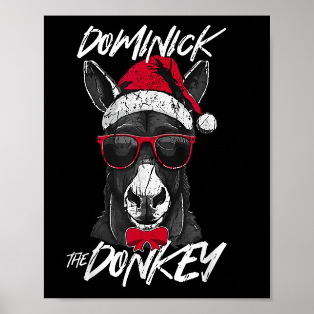 Poster Dominick The Donkey Christmas Engraçado (Frente)