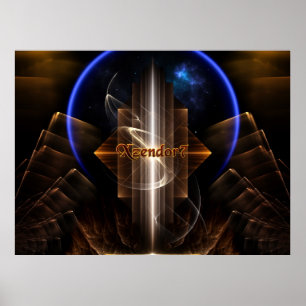 Poster Domínio Artrilliano Da Arte Fractal Xzendor7