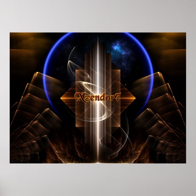 Poster Domínio Artrilliano Da Arte Fractal Xzendor7 (Frente)