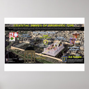 Poster Domínios Celestiais de Montagem do Templo