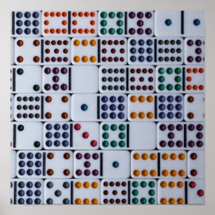 Poster Dominos Numbers Game