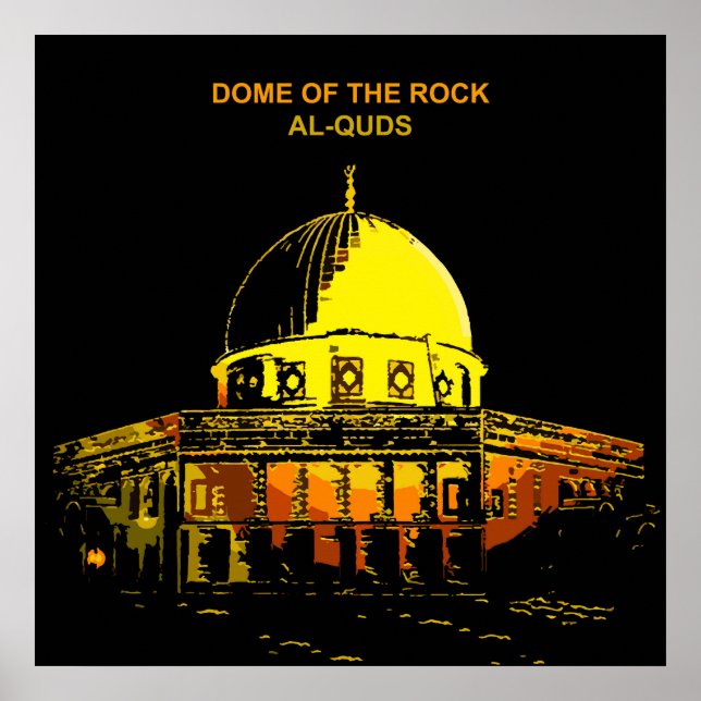 Poster Domo da Pedra: Icônica de Al-Quds (Frente)