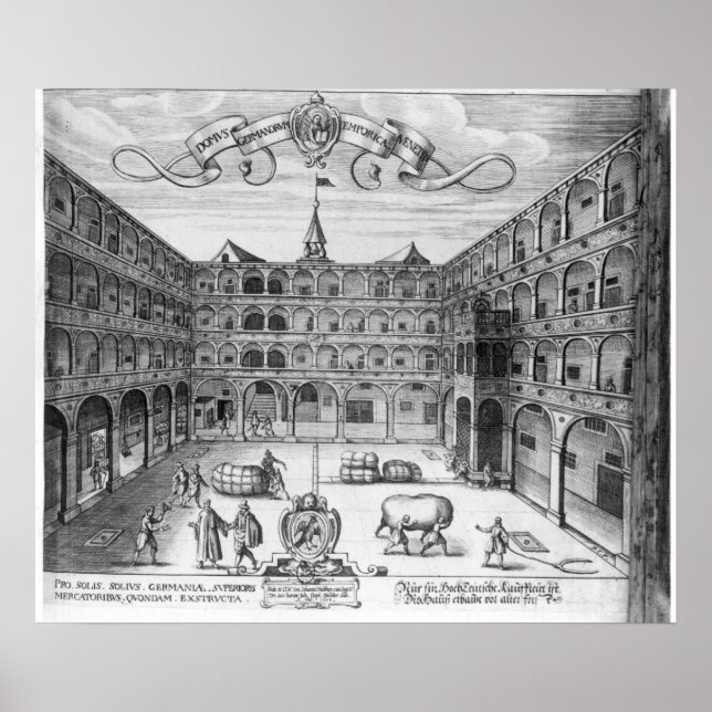Poster "Domus Germanorum" em Veneza, 1616 (Frente)