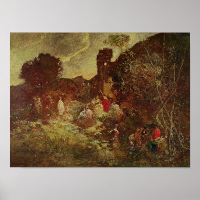 Poster Don Quixote and Sancho Panza, c.1865 (Frente)