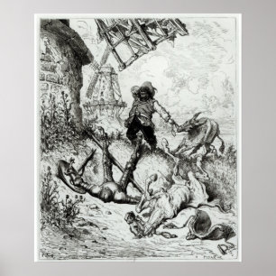 Poster Don Quixote e os Windmills