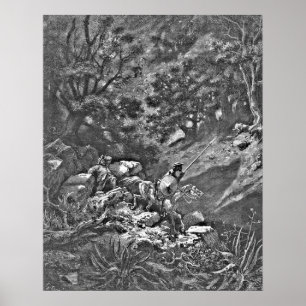 Poster Don Quixote na Floresta Engraçando