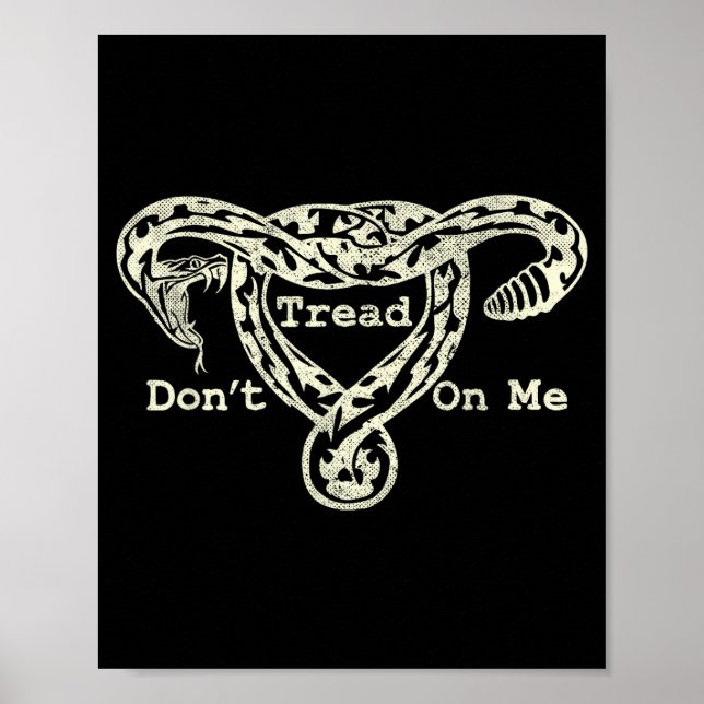 Poster Don’t Tread On Me Uterus Snake Pro Roe Feminist  (Frente)