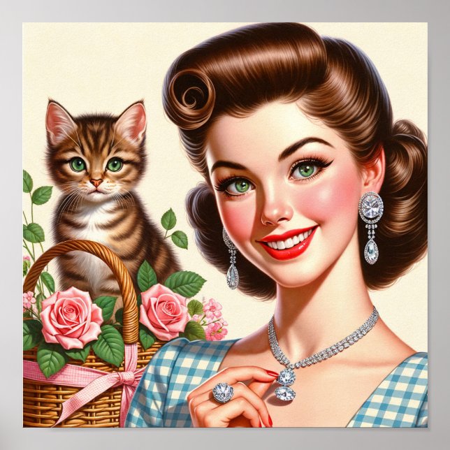 Poster Dona de Gato Fofo (Frente)