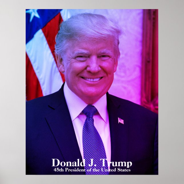 Poster Donald J. Trump, 45º Presidente dos Estados Unidos (Frente)