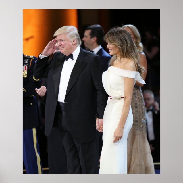 Poster Donald & Melania Trump On Inauguration Day (Frente)