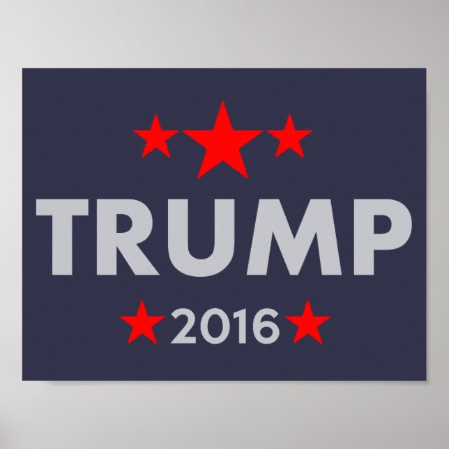 Pôster Donald Trump 2016 (Frente)
