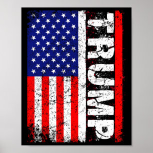 Poster Donald Trump 2020 Vintage Usa Flag T Shirts