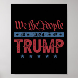 Poster Donald Trump 2024 Para Presidente Eleição Vintage 