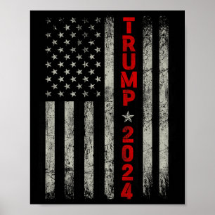 Poster Donald Trump 2024 Recupere a bandeira americana