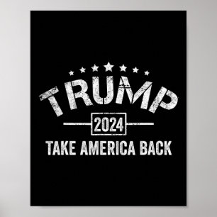 Poster Donald Trump 2024 Retire A América De 4 De Julho E