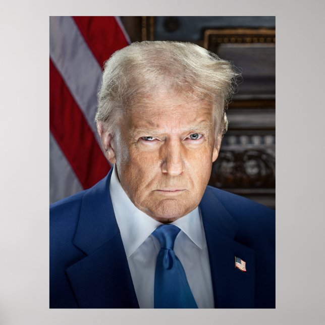 Poster Donald Trump 2025 Presidente Americano Portrait (Frente)