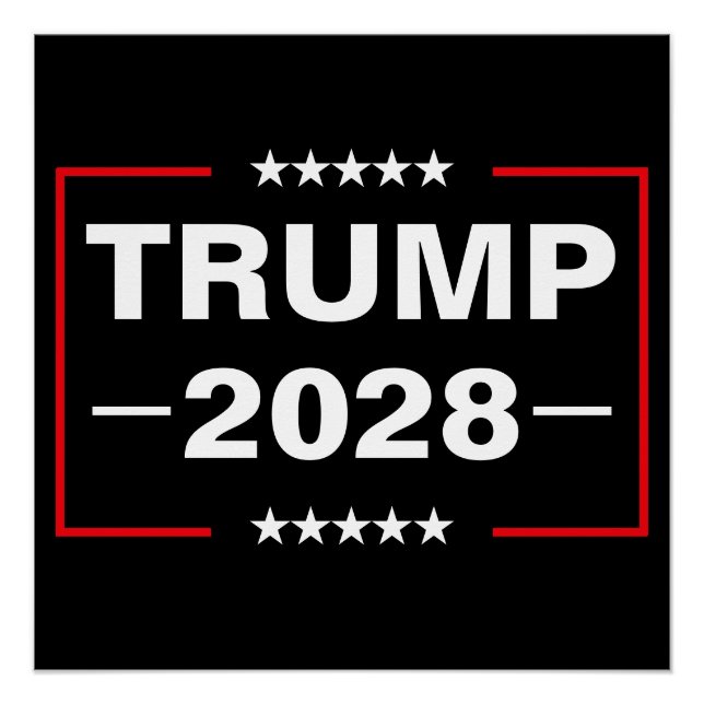 Pôster Donald Trump 2028 Presidente (Frente)