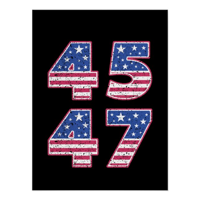 Pôster Donald Trump 45-47 (Frente)