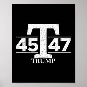 Poster Donald Trump 45 47 45º 47º Presidente
