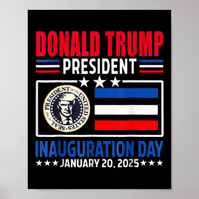 Poster Donald Trump 47º Dia da Inauguração do Presidente  (Frente)