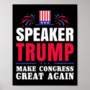 Poster Donald Trump Auto-falante Da Casa