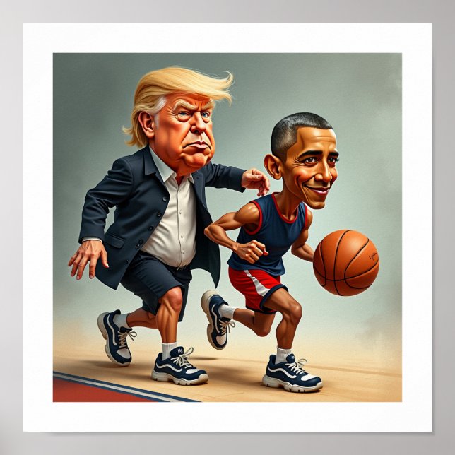 Poster Donald Trump Barack Obama (Frente)