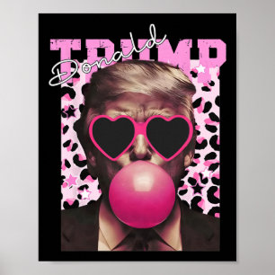 Poster Donald Trump Bubble Goma Pink Pulmões 1