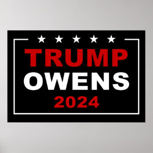 Poster Donald Trump & Candace Owens 2024 Eleição nos EU