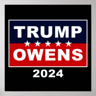 Poster Donald Trump & Candace Owens 2024 Eleição nos EU