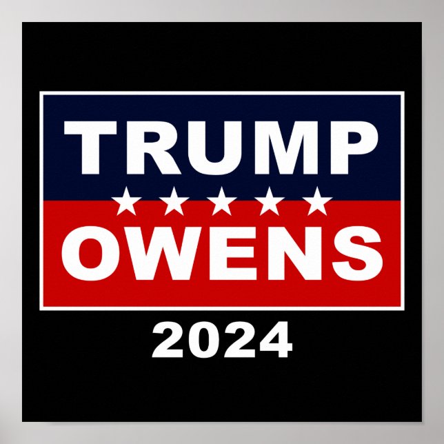 Poster Donald Trump & Candace Owens 2024 Eleição nos EUA (Frente)