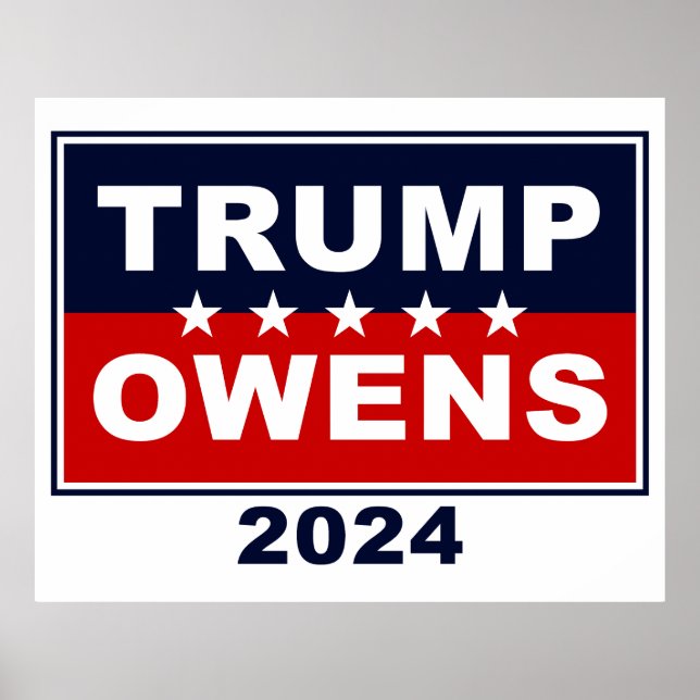 Poster Donald Trump & Candace Owens 2024 Presidente dos E (Frente)