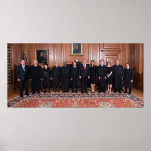 Poster Donald Trump com os juizes do Tribunal Supremos