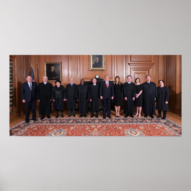 Poster Donald Trump Com Os Supremos Tribunais (Frente)