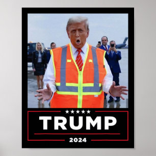 Poster Donald Trump Dirige No Lixo De Camisas De Lixo