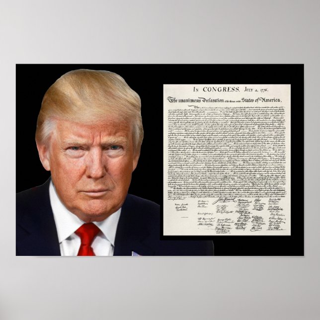 Poster Donald Trump e a Declaração de Independência (Frente)