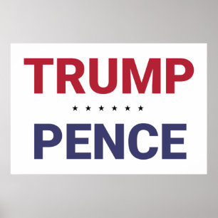 Poster Donald Trump e Mike Pence (Eleição dos EUA em 20